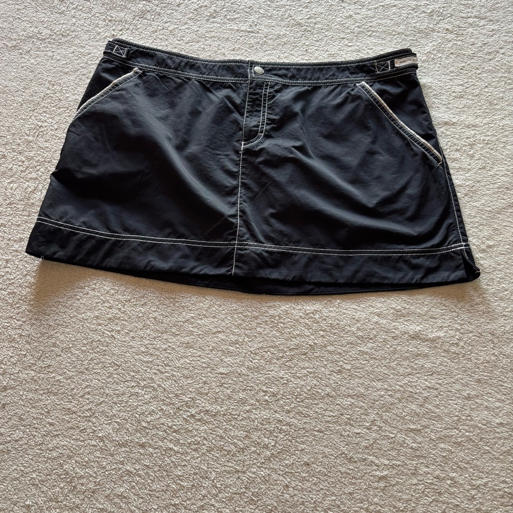 Nautica separates women black athletic water resistant skirt size 18